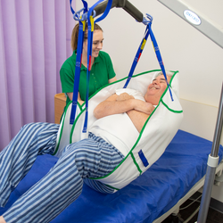 Haines Medical Patient Lift above bed under load