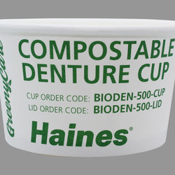 GreenyCare Compostable Denture Cup with Optional Lid