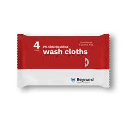Reynard Chlorhexidine Wash Cloths Pack of 4