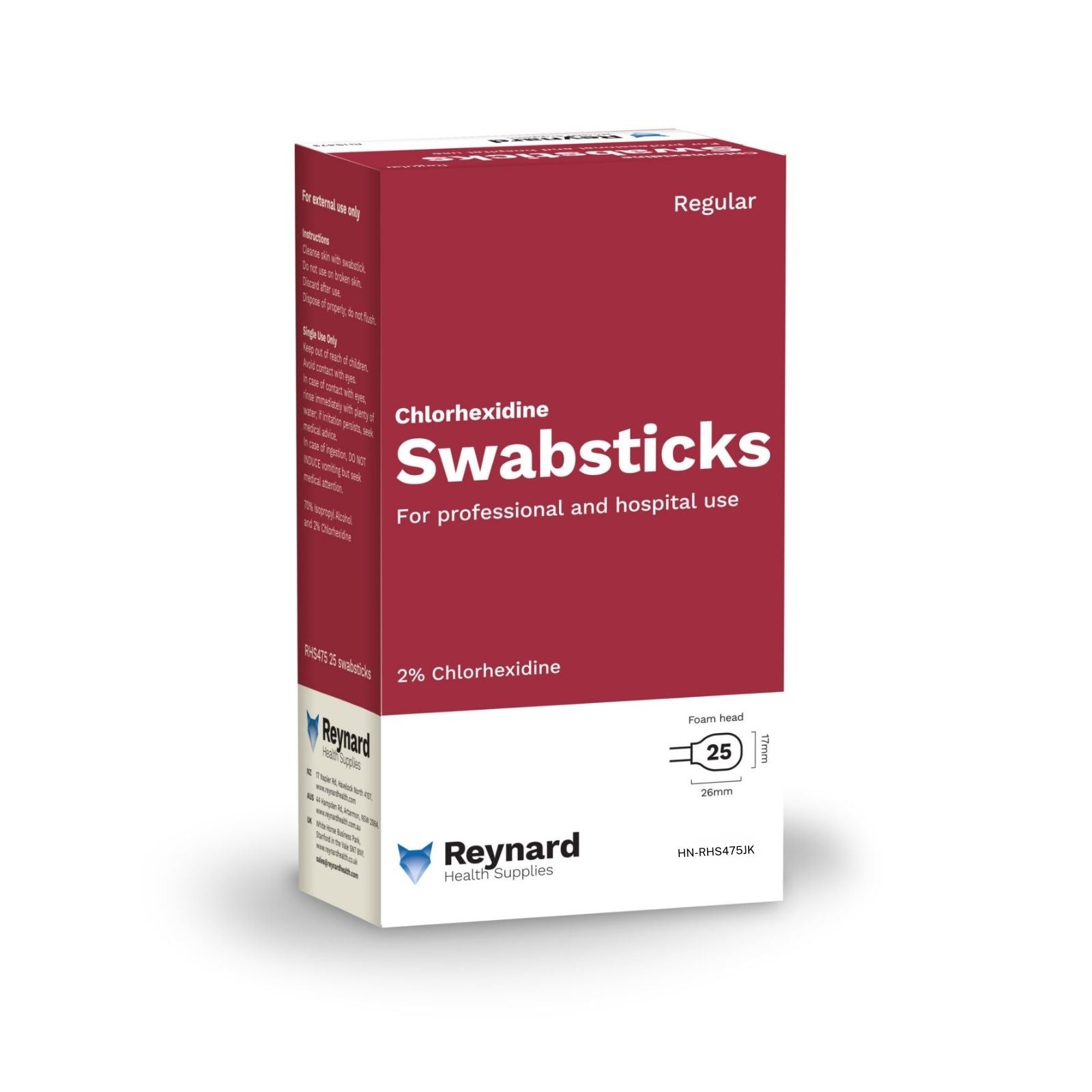 Reynard™ 2% Chlorhexidine Swabstick - Haines Medical Australia