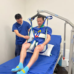 Haines Hygiene Sling on Hoist