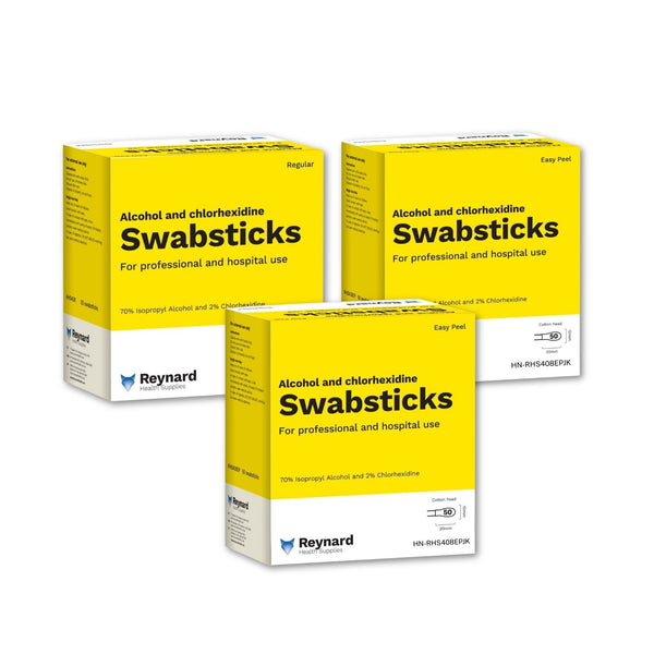 Reynard™ 2% Chlorhexidine & 70% Alcohol Cotton Swabsticks - Haines ...