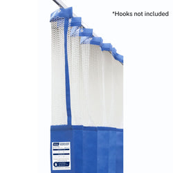 Summer Blue MediCurtain® Antimicrobial Privacy Curtain with Mesh Top