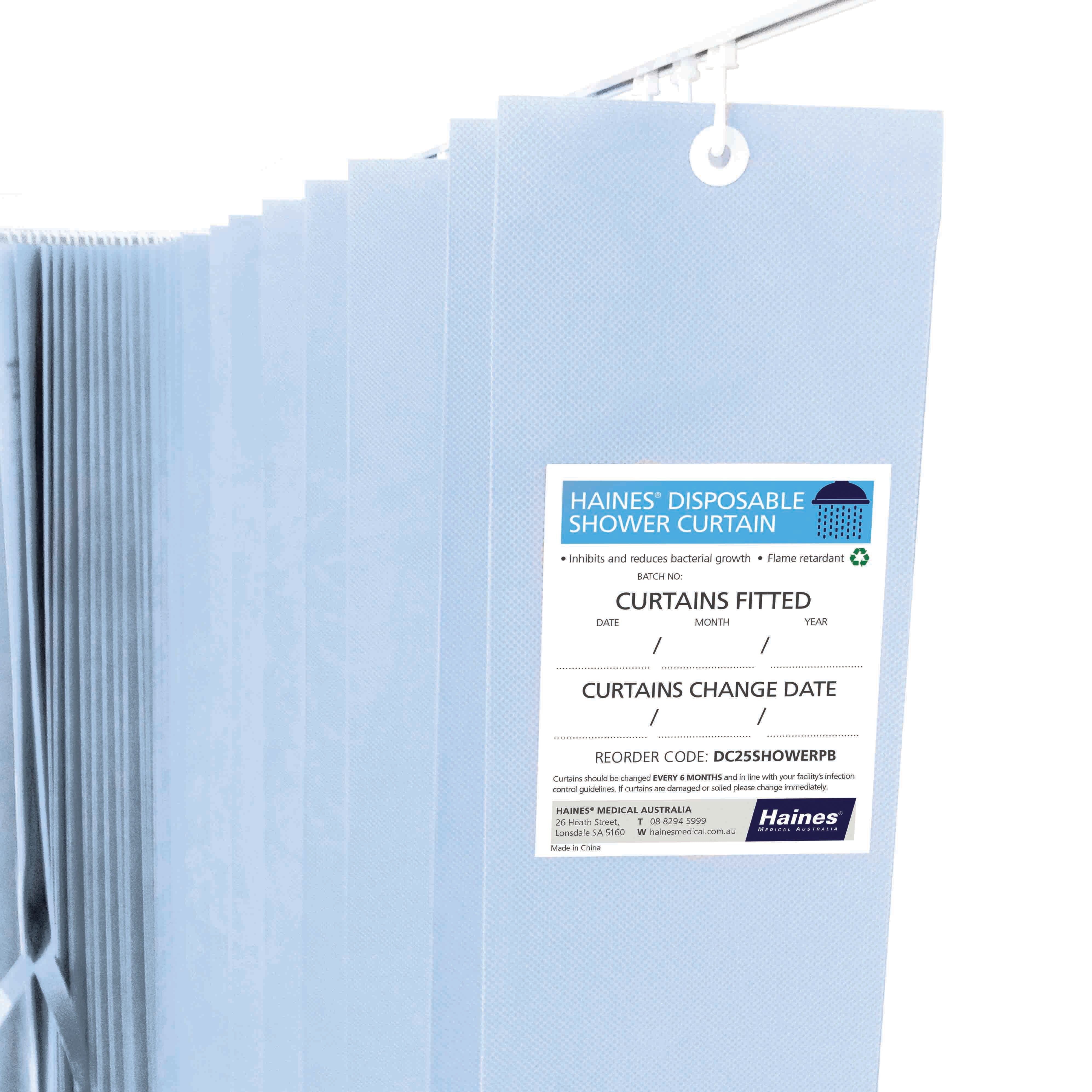 Haines® Medical Shower Curtains Disposable after 6 months Haines