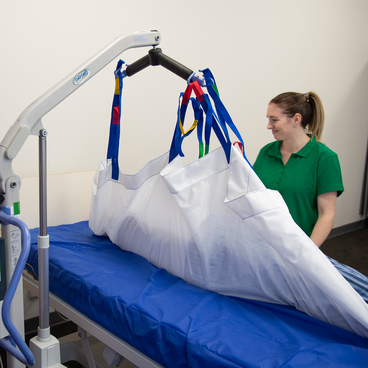 Repositioning Patient Lifter Full Bed Length Sling Haines Medical repositioning-patient-lifter-full-bed-length-sling-haines-medical